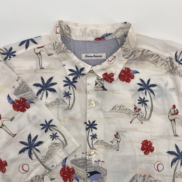 Tommy Bahama Other - Tommy Bahama Houston Astros Shirt Size XXL White Hawaiian Baseball Button Up